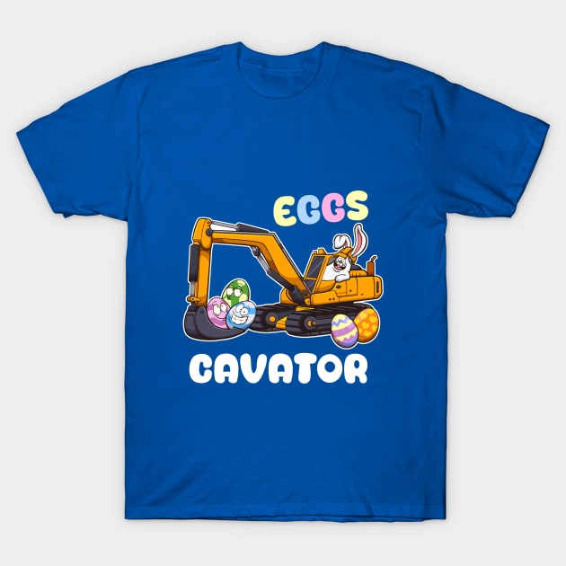 Eggscavator Easter pun T-Shirt by TheMaskedTooner